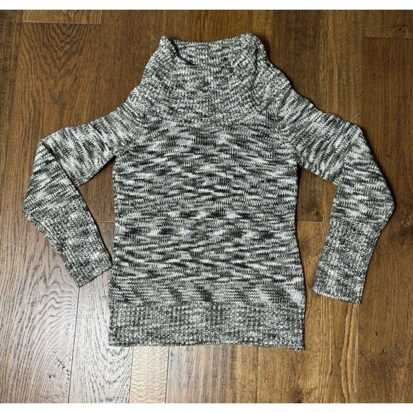 Calvin Klein Cowl Roll Neck Fitted Sweater Size Small Metallic Gold‎ - Picture 1 of 8